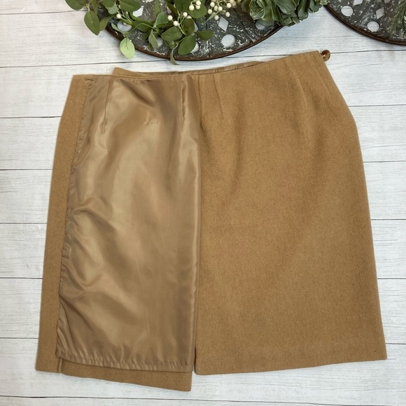 Vintage David N Camel Hair Wrap Skirt - Picture 8 of 12